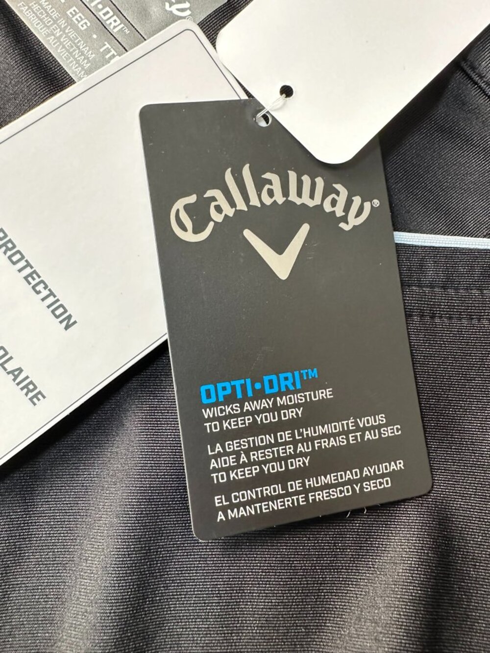 Callaway Men's Quarter Zip Sun Protection Long Sleeve Golf Pullover, XXL, Caviar - Picture 9 of 12